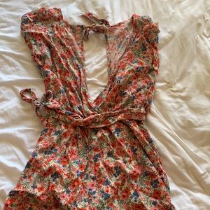 American Eagle Floral Romper